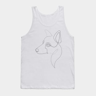 Border Collie - one line drawing Tank Top